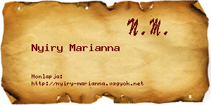 Nyiry Marianna névjegykártya